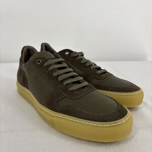 Good Man Brand Edge Sneaker Green Suede Low Top Mens 8.5 Made in Italy
